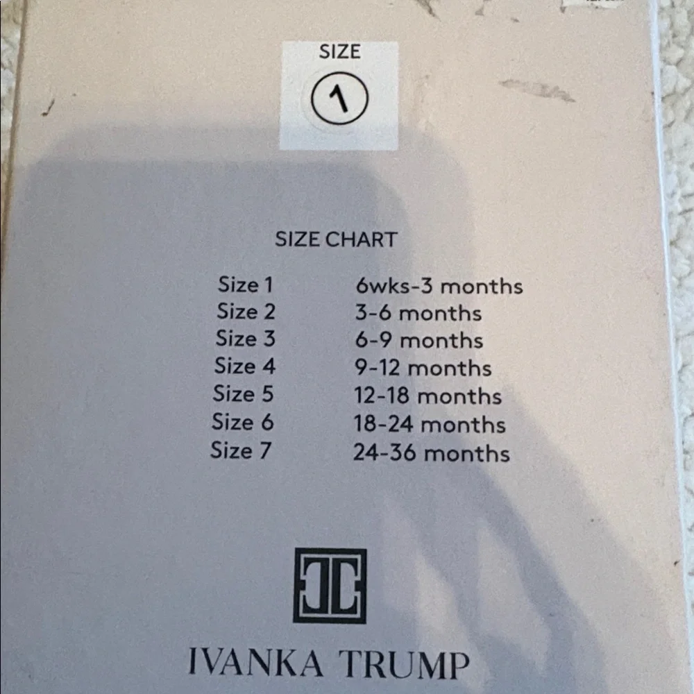 Ivanka Trump Baby Baroness shoes size 1 six weeks to three months NEW WITH BOX